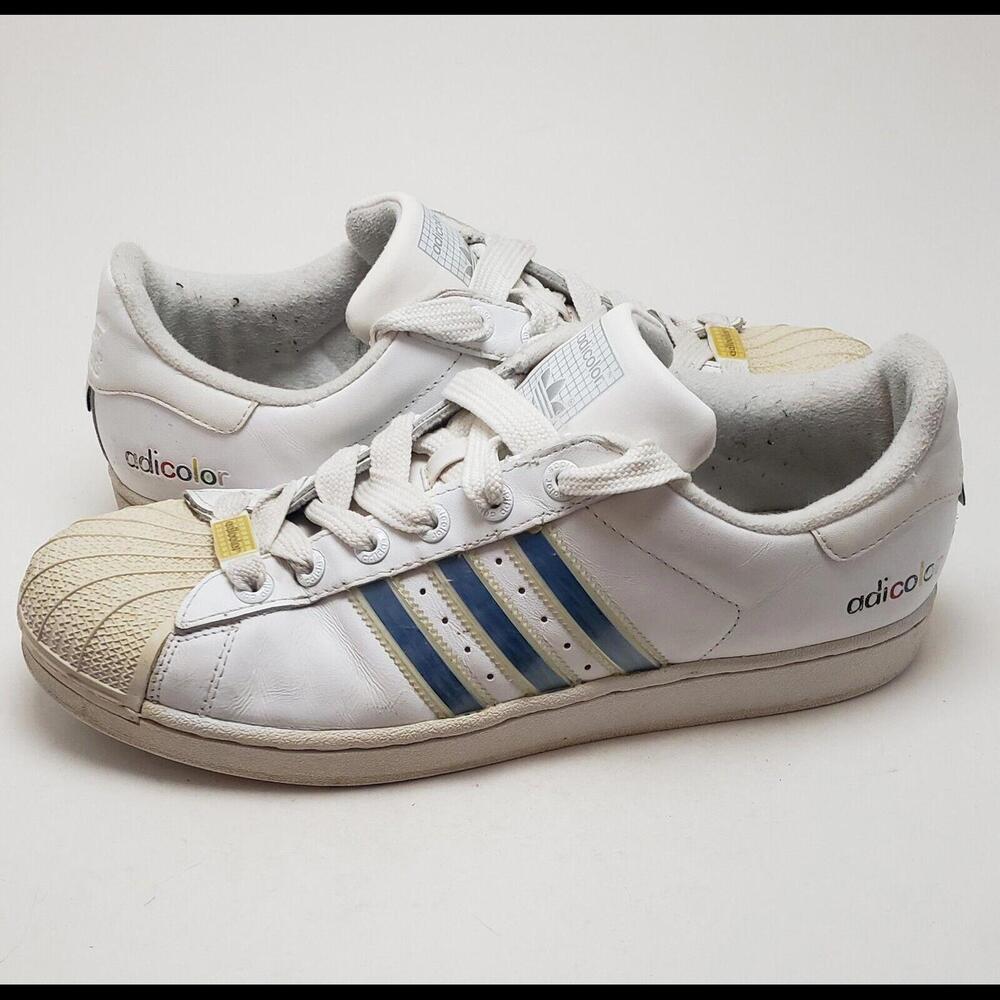 Mens Adidas Superstar Li W5 Adicolor 2005 White Sneakers Shoes 562906 Size 11‎